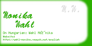 monika wahl business card